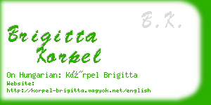 brigitta korpel business card
